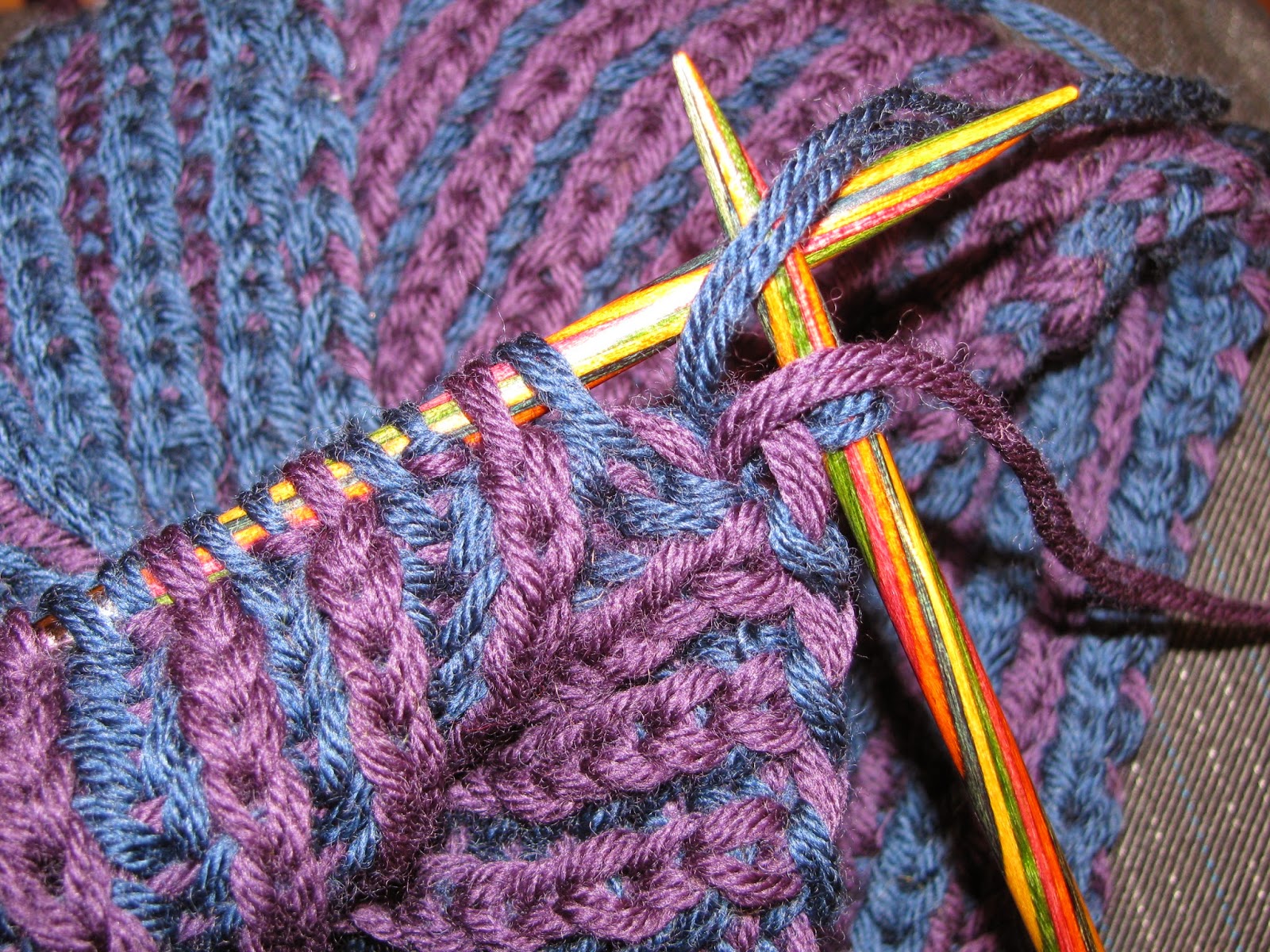 tricoter a deux fils